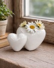 Vase hjerte hvit thumbnail