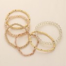 Armbånd 6pk elastisk Beige thumbnail