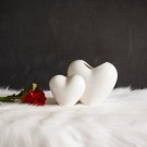 Vase hjerte hvit thumbnail