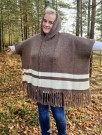 Poncho med hette Brun - GitteDaa thumbnail