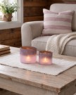 Sett med lysholder/vase rosa/lilla thumbnail