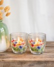Telysholder 2pk med blomster thumbnail