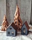 Metall hus sort/bronse thumbnail