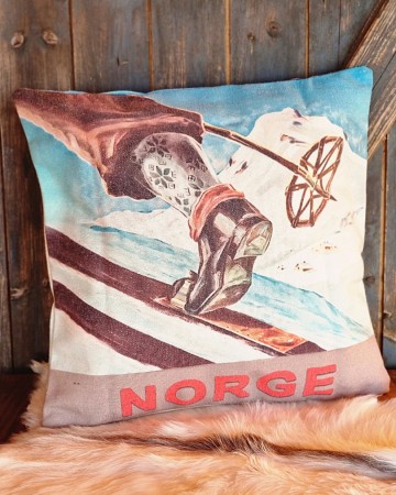 Putetrekk Norge skisko 50x50cm