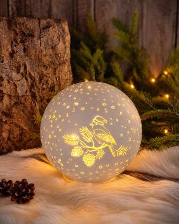 Lyskule LED med fugl