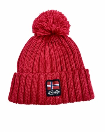 Nordlys Merino topplue rød